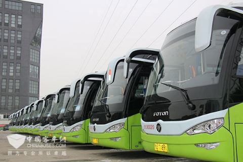 裝載康明斯ISB6.7E6發動機的八方達公交車隊