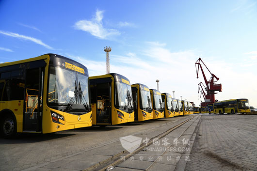 200多臺(tái)嶄新的金旅校車即將發(fā)往沙特